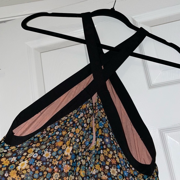 BCBGeneration Cross Halter Mix Print Dress Large - Picture 8 of 13